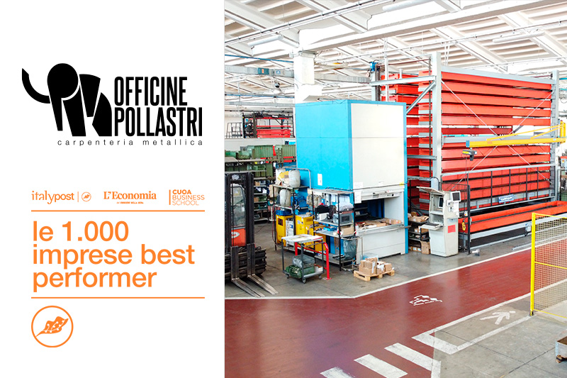 Officine Pollastri wins an award for “The 1000 Best Performing Businesses in Reggio Emilia”